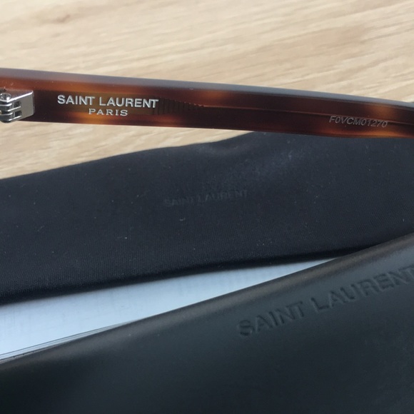 NEW SUNGLASSES SAINT LAURENT EYEWEAR Green Lenses UV - Picture 6 of 7